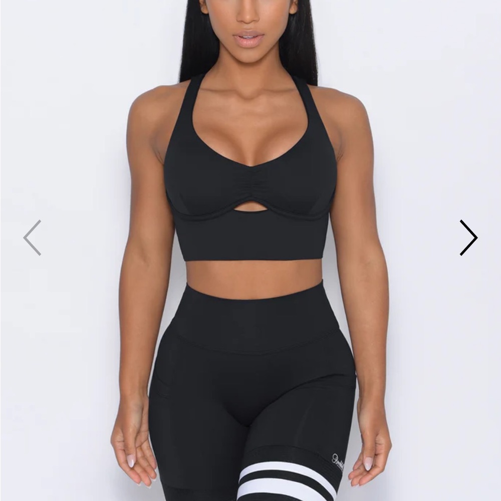 Bombshell Sportswear Black Cutout Longline Sports Bra